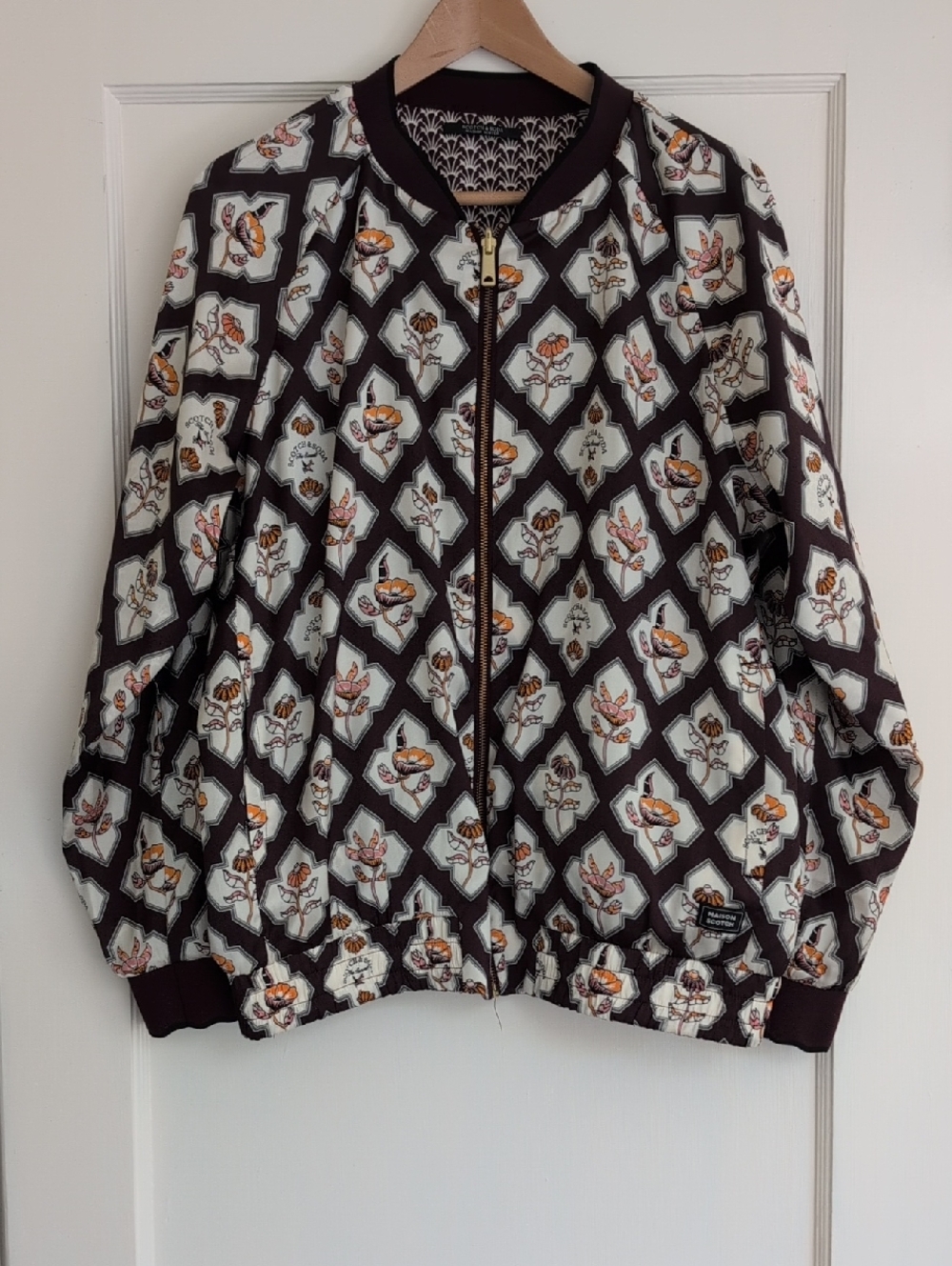 Scotch & Soda Reversible Brown Bomber Jacket